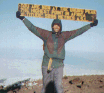 Steve on the Top of Mt. Kilimanjaro